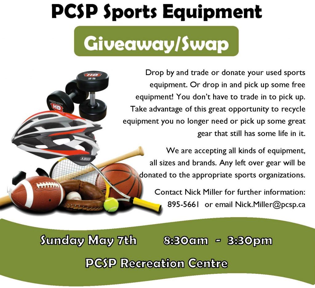 Sports equipment giveaway