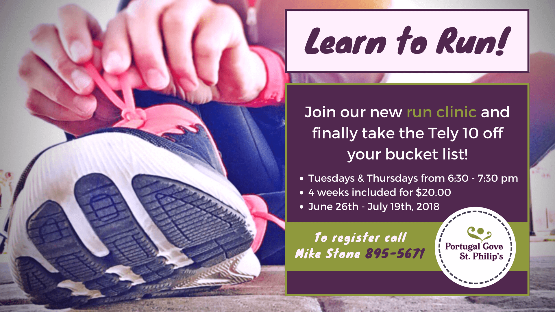 Learn to Run Clinic Town of Portugal Cove St. Philips