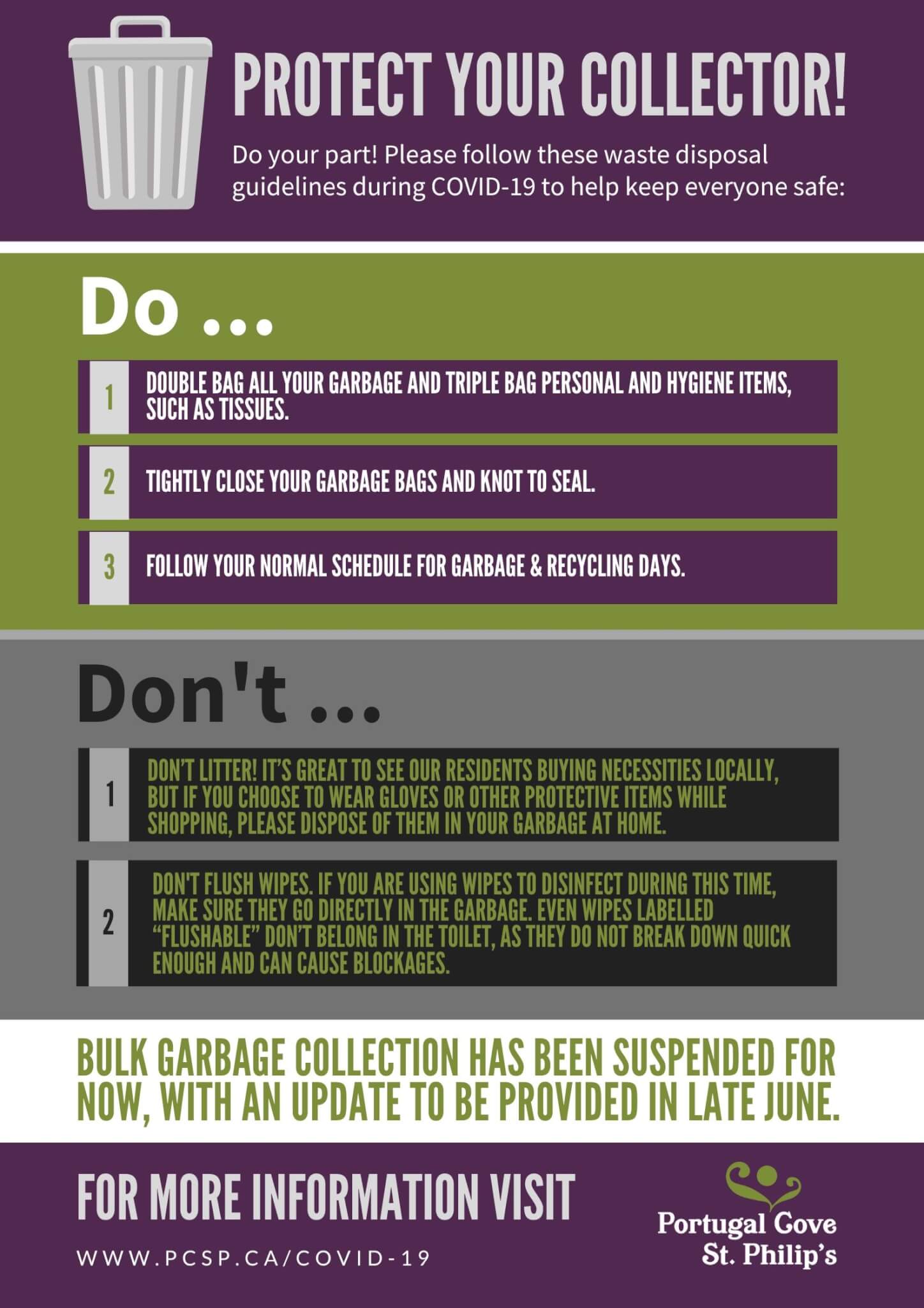 Garbage & Recycling Services Town of Portugal Cove St. Philips