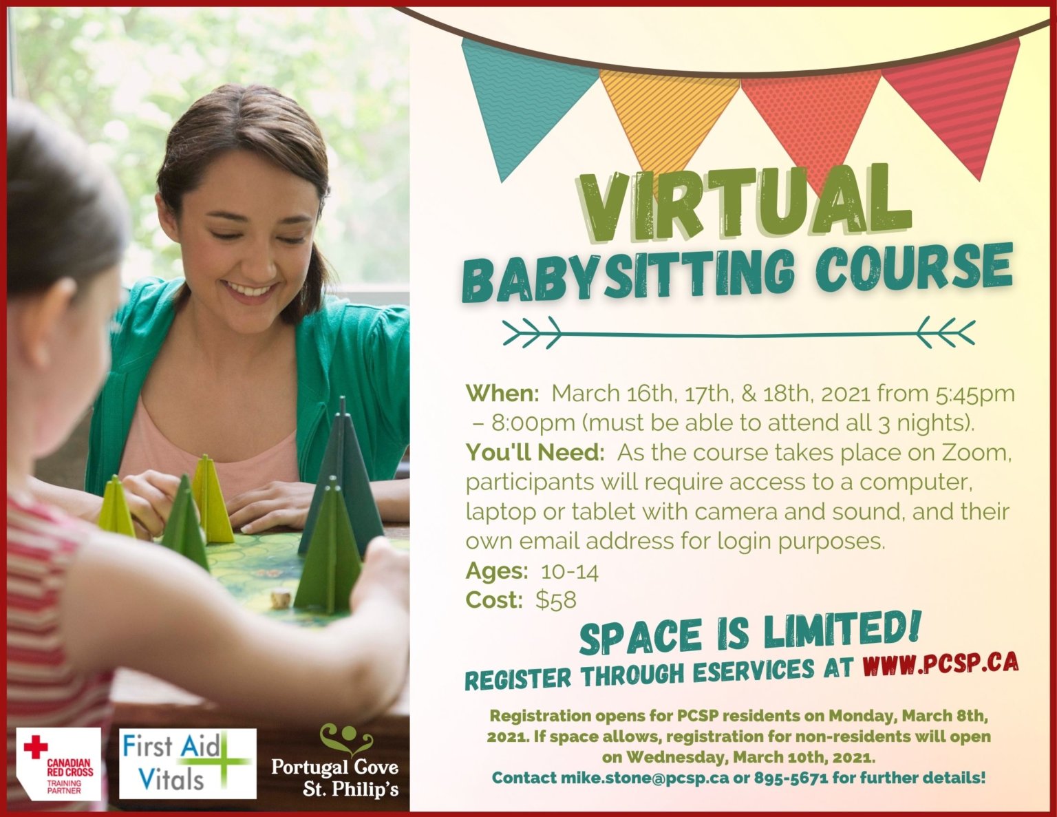 Babysitting course town of portugal cove st philips