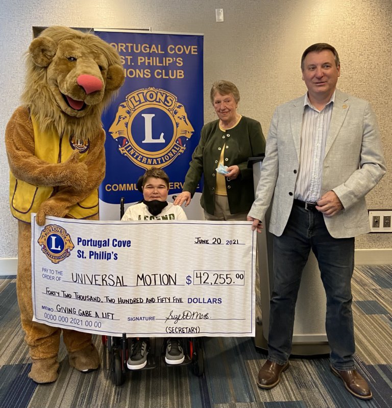Congratulations to Lions Club on “Giving Gabe a Lift” Success Town of