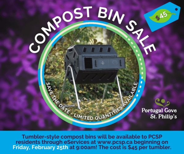 TumblerStyle Compost Bins for Sale Town of Portugal Cove St. Philips