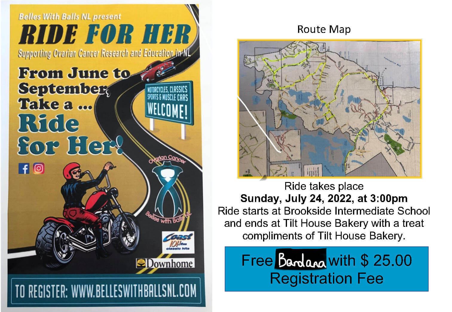 2022 “Ride for Her” Set for July 24th in PCSP Town of Portugal Cove