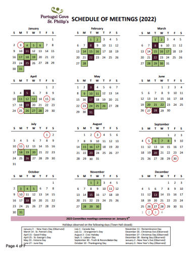 New Schedule Of Council Meetings For Fall 2022 - Town Of Portugal Cove 