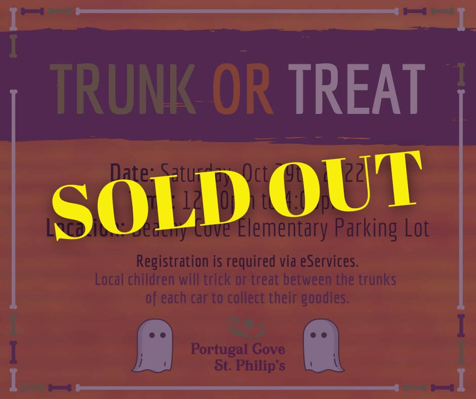 Trunk or Treat Now Sold Out Town of Portugal Cove St. Philips