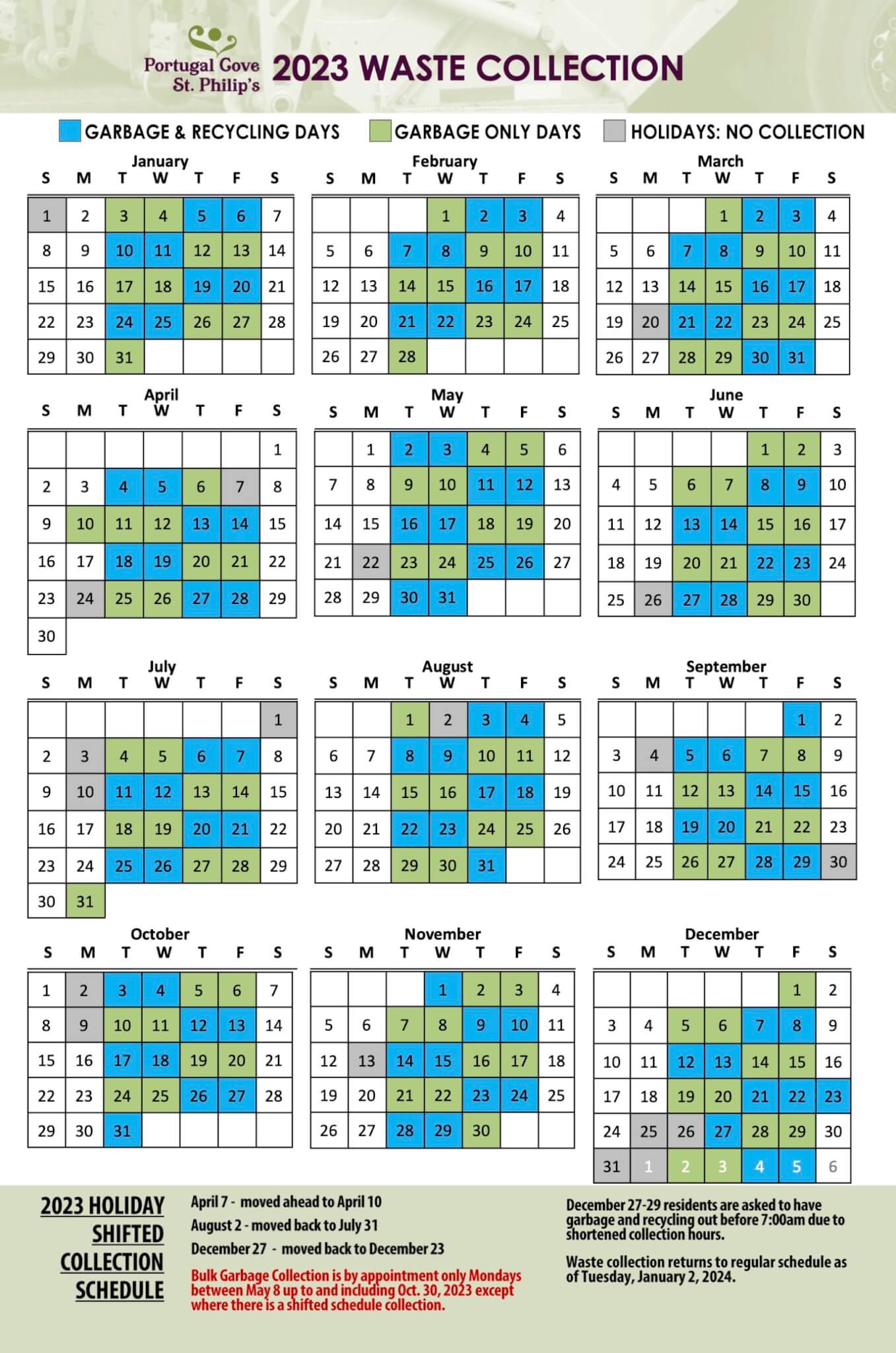 Toronto Garbage Collection Schedule 2024 Image To U